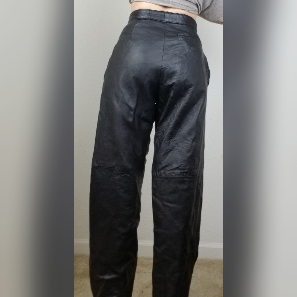 Vintage High-Waisted  Saks Leather Lanna Pants
